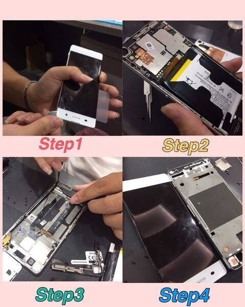 『黑盒子維修紀錄#11』SONY XA 手機螢幕維修 螢幕顯示功能不正常有白條